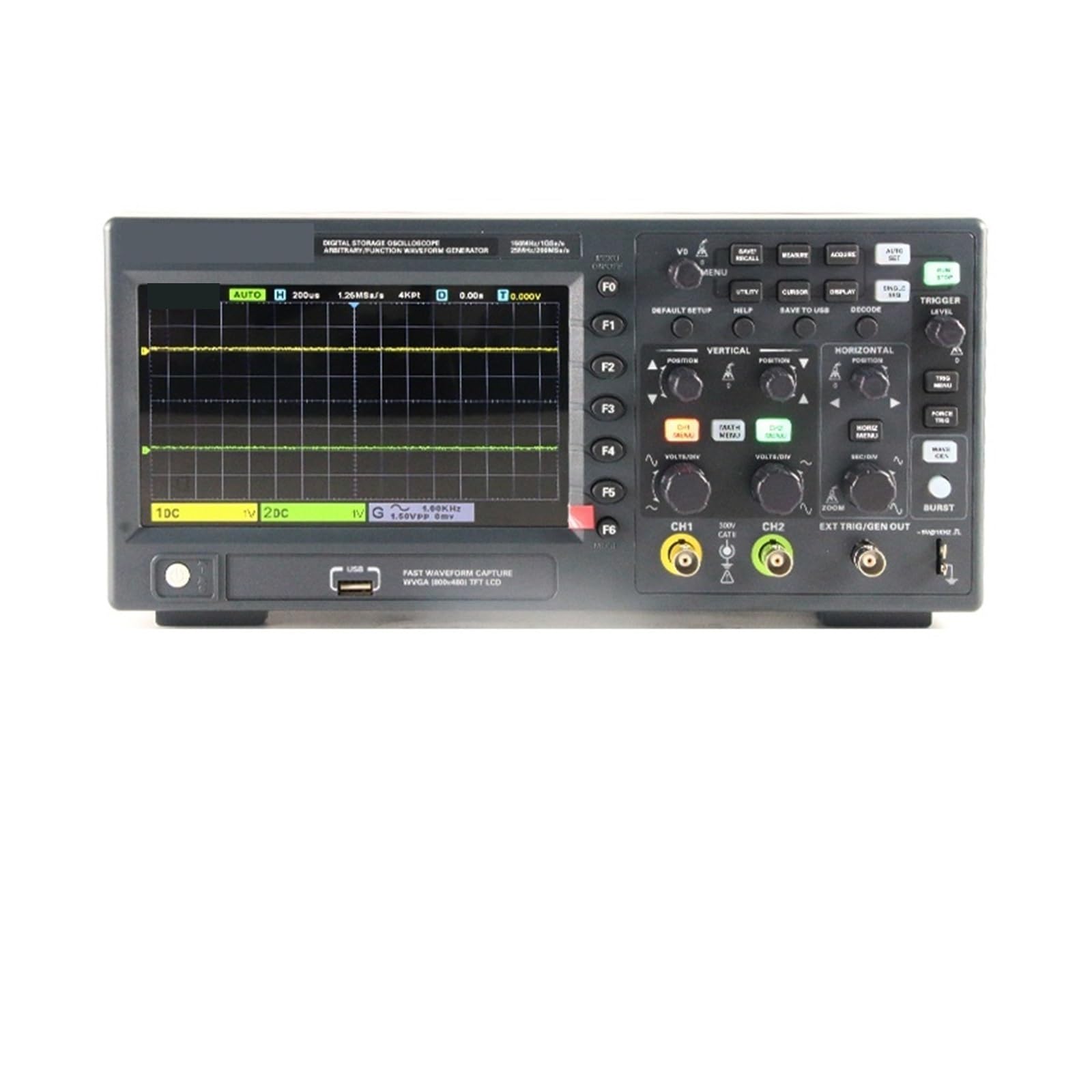 Osciloscopio, Osciloscopio Digital de generación señal, almacenamiento doble canal, USB, 150MHZ, herramientas prueba portátiles