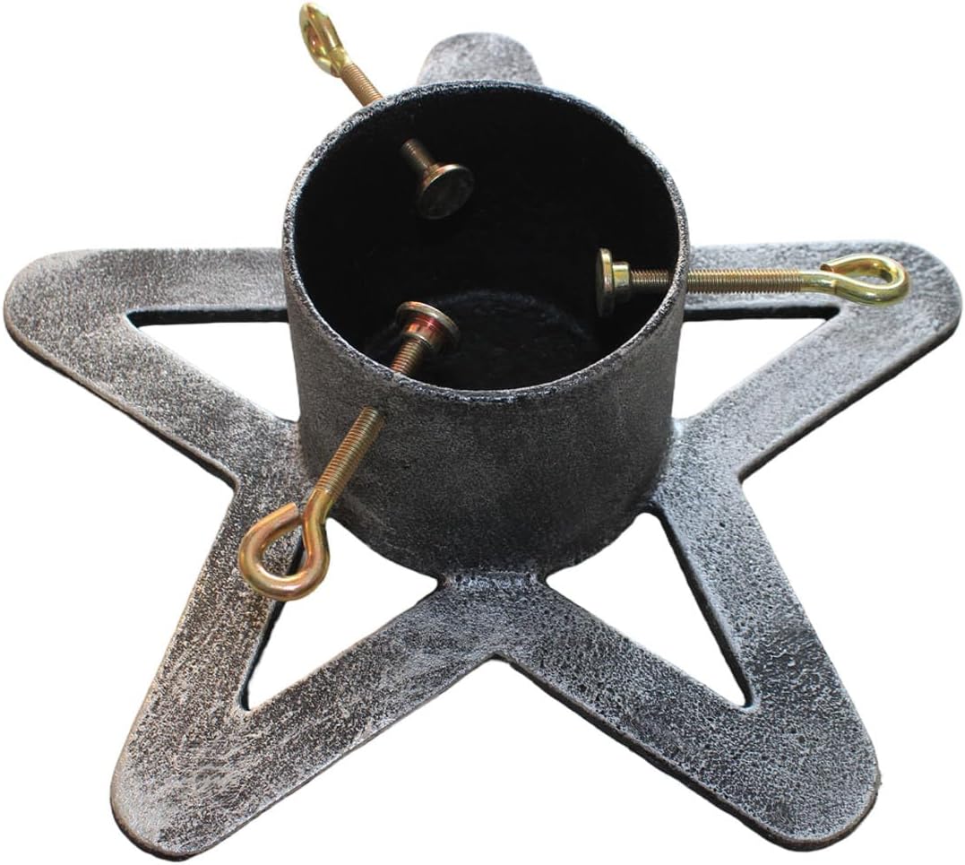 Star Cast Iron Christmas Tree Stand, For 8-ft Live Trees