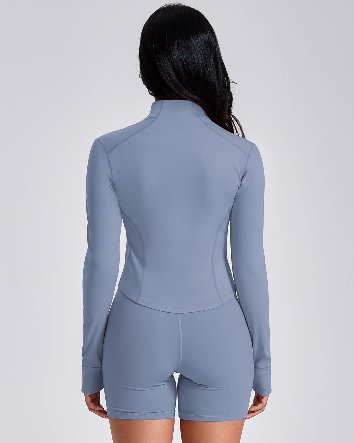 GYM RAINBOW Workout Jackets for Woman Lightweight Athletic Full Zip Running Jacket BBL Cropped Jackets Slim With Thumb Holes - Image 4