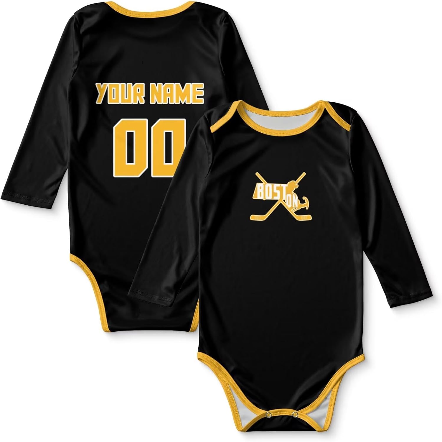 Patriots Onesies For Baby Boy Custom Hockey Baby Onesie