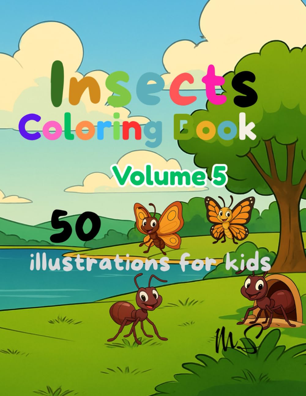 Insects Coloring Book Volume 5 (Coloring book for kids)