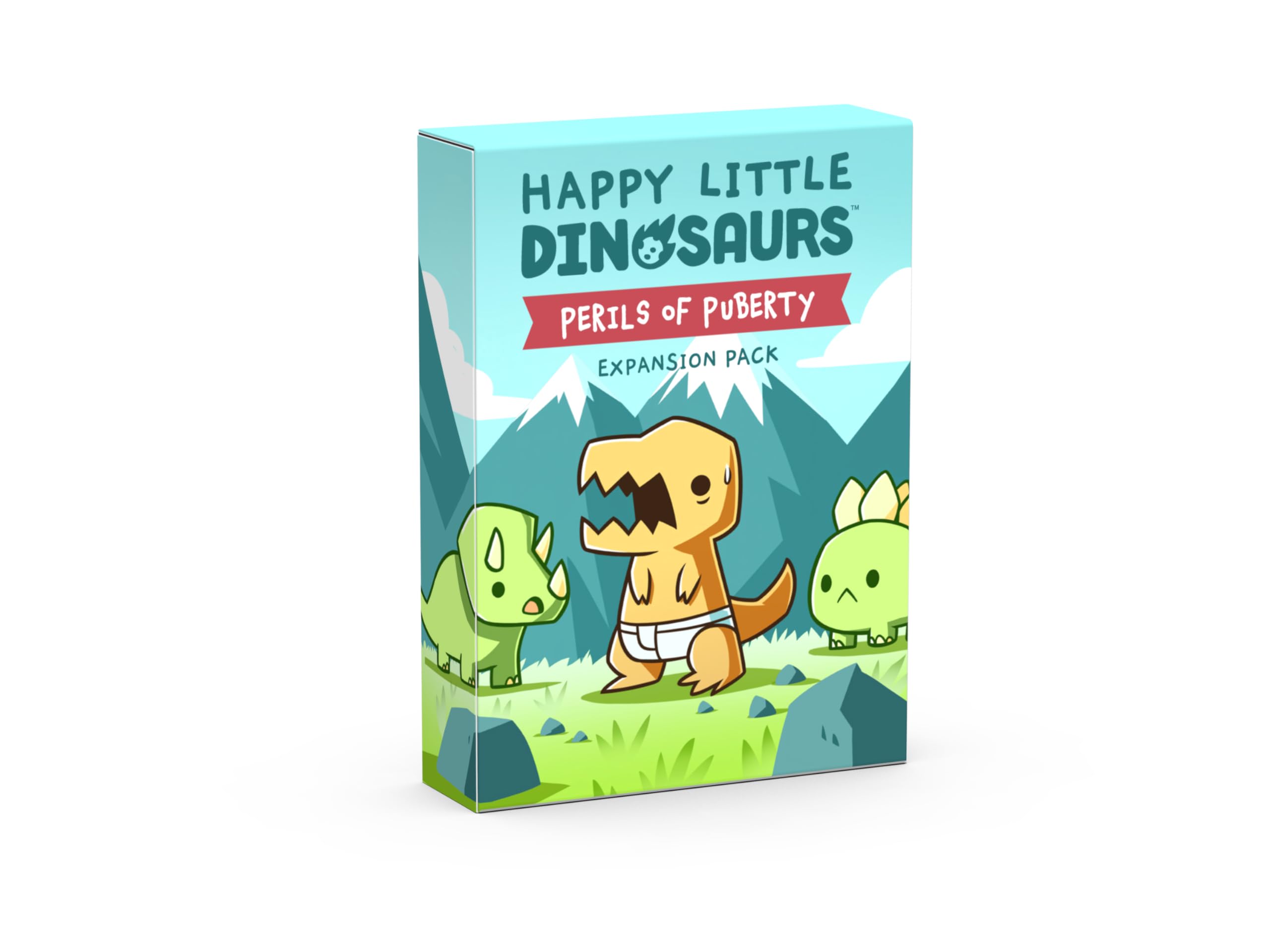Happy Little Dinosaurs: Perils Of Puberty – Espansione Gioco Da Tavolo – 54 Carte – 2-4 Giocatori Età 8+