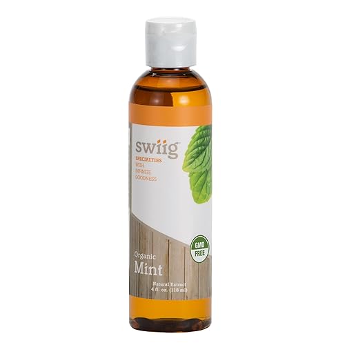 swiig Extractos (menta), extracto natural orgánico para mezclar en batidos, mezclar productos horneados o mejorar tu alimento, recipiente de 4 onzas