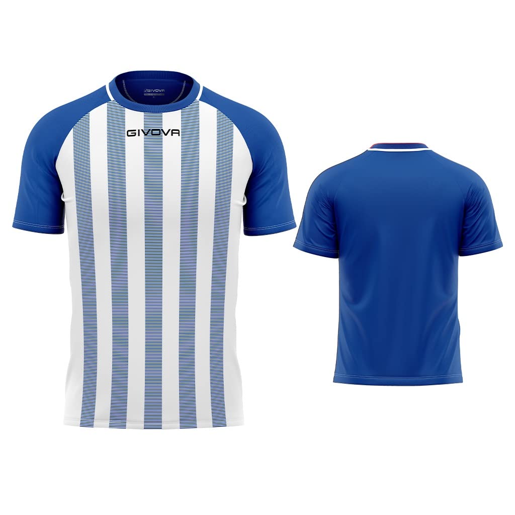 Givova SHIRT INTERLOCK STRETCH BLUE/WHITE Size XL