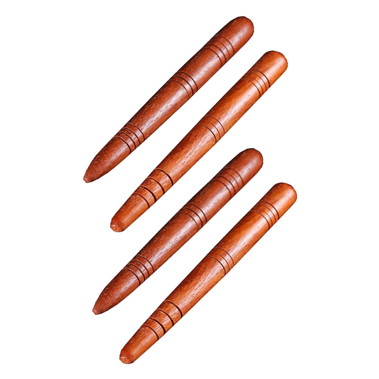 GARVALON 4pcs Stick Shin Conditioning Stick Hand Acupressure Pen Thai Massage Tool Scraping Pen Self Massage Scraping Therapy Acupressure Bar Pen for Wooden