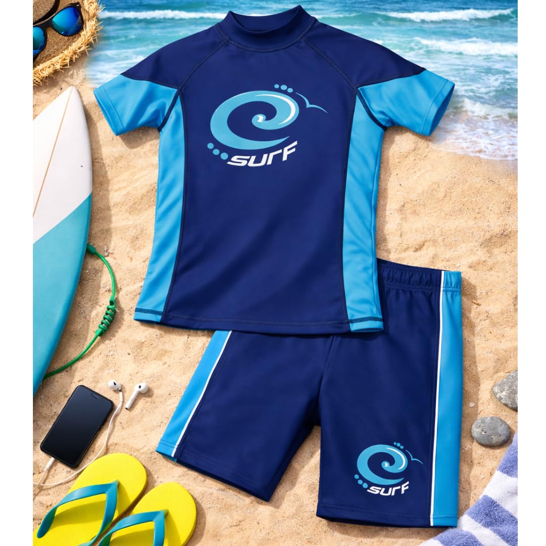 Maillot de bain anti-UV UPF 50+ Estate Blue & Malibu pour garçon