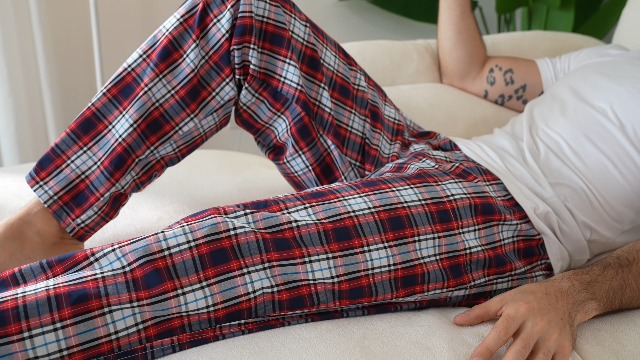MoFiz Men's Pajama Bottom Pants Cotton Plaid Slpeapwear Loungewear