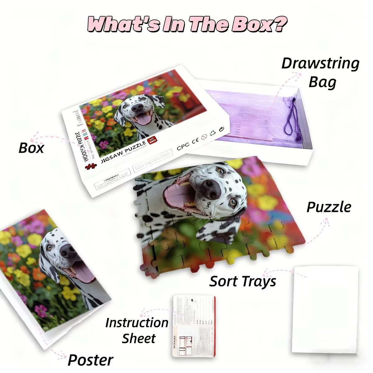 Puzzle 5000 sztuk pies puzzle zwierzęta wymiary 156 x 105 cm puzzle dla dorosłych kreatywna rozrywka, śmieszne klasyczne puzzle zabawki edukacyjne oryginalne prezenty dla kobiet C-51