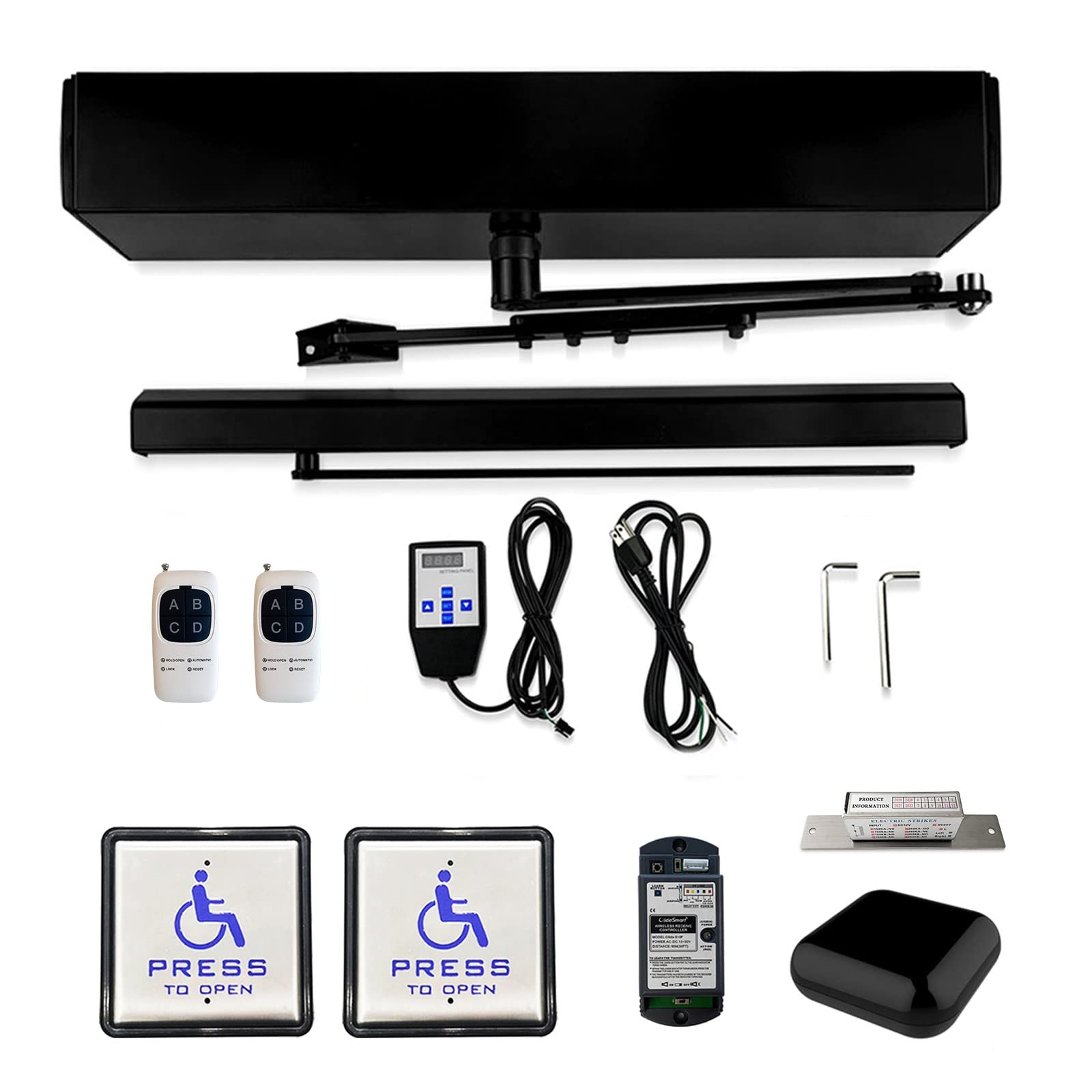 Olideauto APP Control Automatic Door Opener,Black Handicap Door