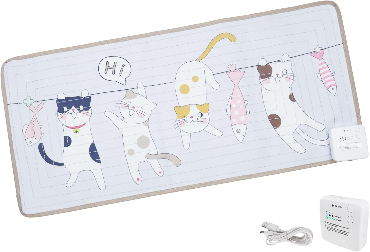 DOGNESS Rechargeable Pet Shock Mat, 31"x15" Safe Cat Repellent Mat Electronic Training Pads Keep Dogs and Cats Off Couch, Bed, Indoor Cat Deterrent Mat (Cat Balcony) 31"x15" Cat Balcony (Rechargeable)