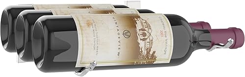 Vista 36 de VintageView Estante de metal para vino montado en la pared de la serie W (2 botellas, níquel cepillado) cepillado níquel,Cromo Luxe,Gunmetal