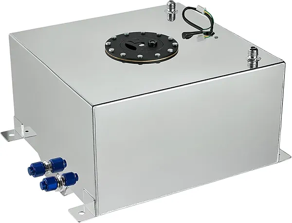 EVIL ENERGY 10 Gallon Fuel Cell Gas Tank Aluminum with Level Sender Street Drift Silver
