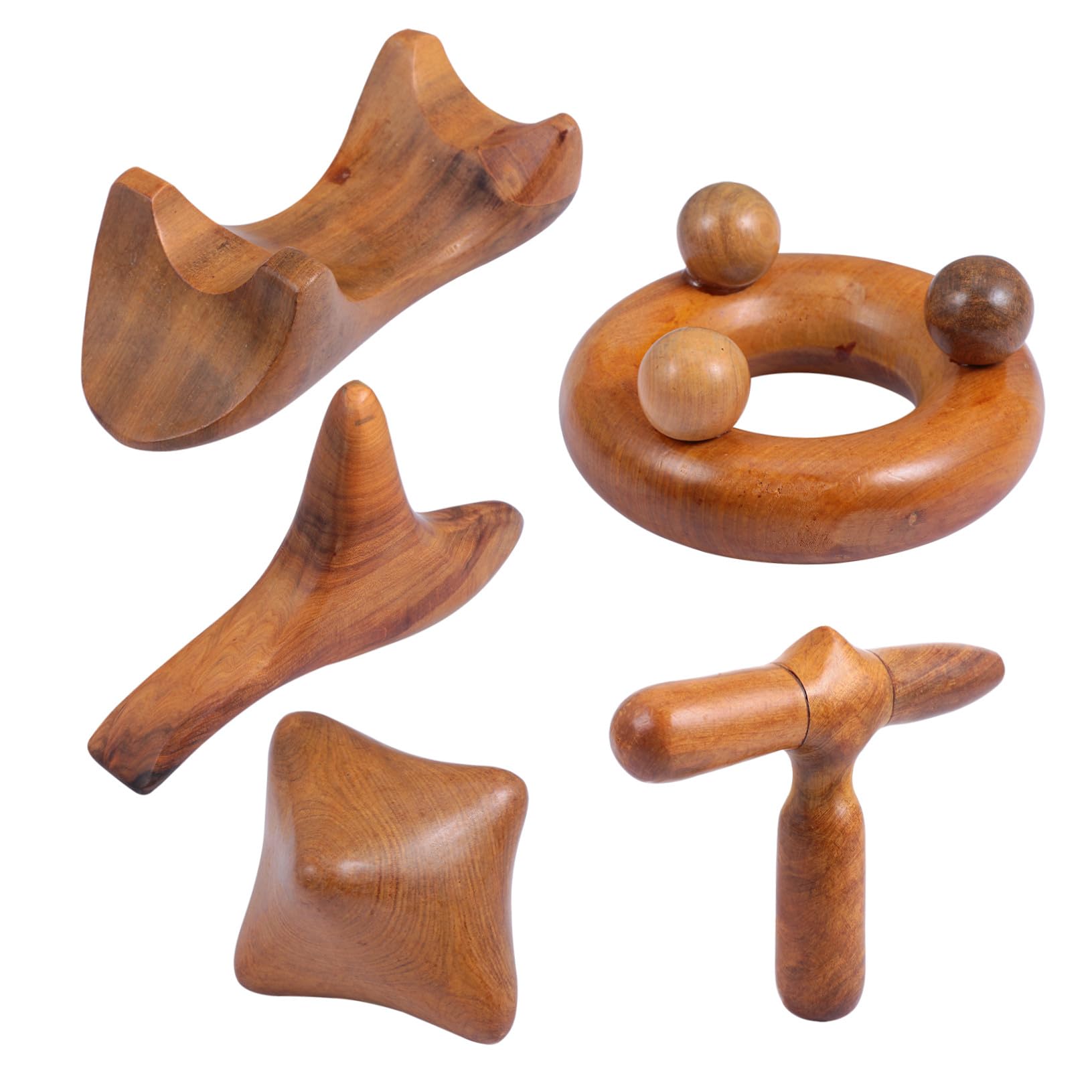 Kit de 5 Tablas de Masaje Gua Sha de Material Sintético para Aliviar Fatiga en Todo el Cuerpo y Pies, Adecuado para Cumpleaños y Agradecimientos