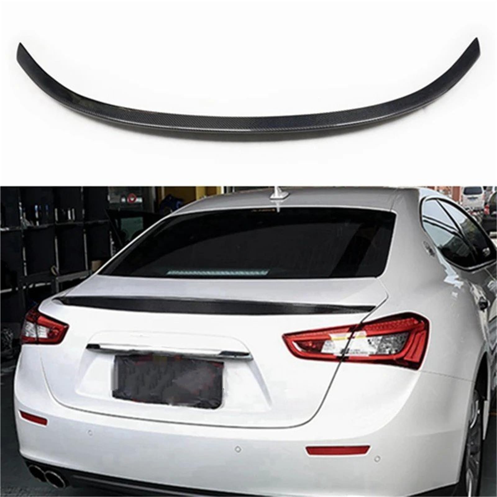Dla Maserati Dla Ghibli 2014-2025 Skrzydło Na Klapie Spoiler Bagażnika Lotka Tylny Dekoracyjny Dodatek Do Samochodu Spojler Tylny Trunk Wing