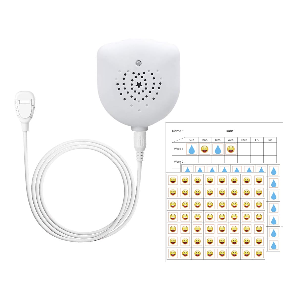 Alarme D'Énurésie Nocturne Rechargeable USB - Pour Enfants Garçons Et Filles, Avec Sons, Vibrations Et 3 Modes - Apprentissage De La Propreté