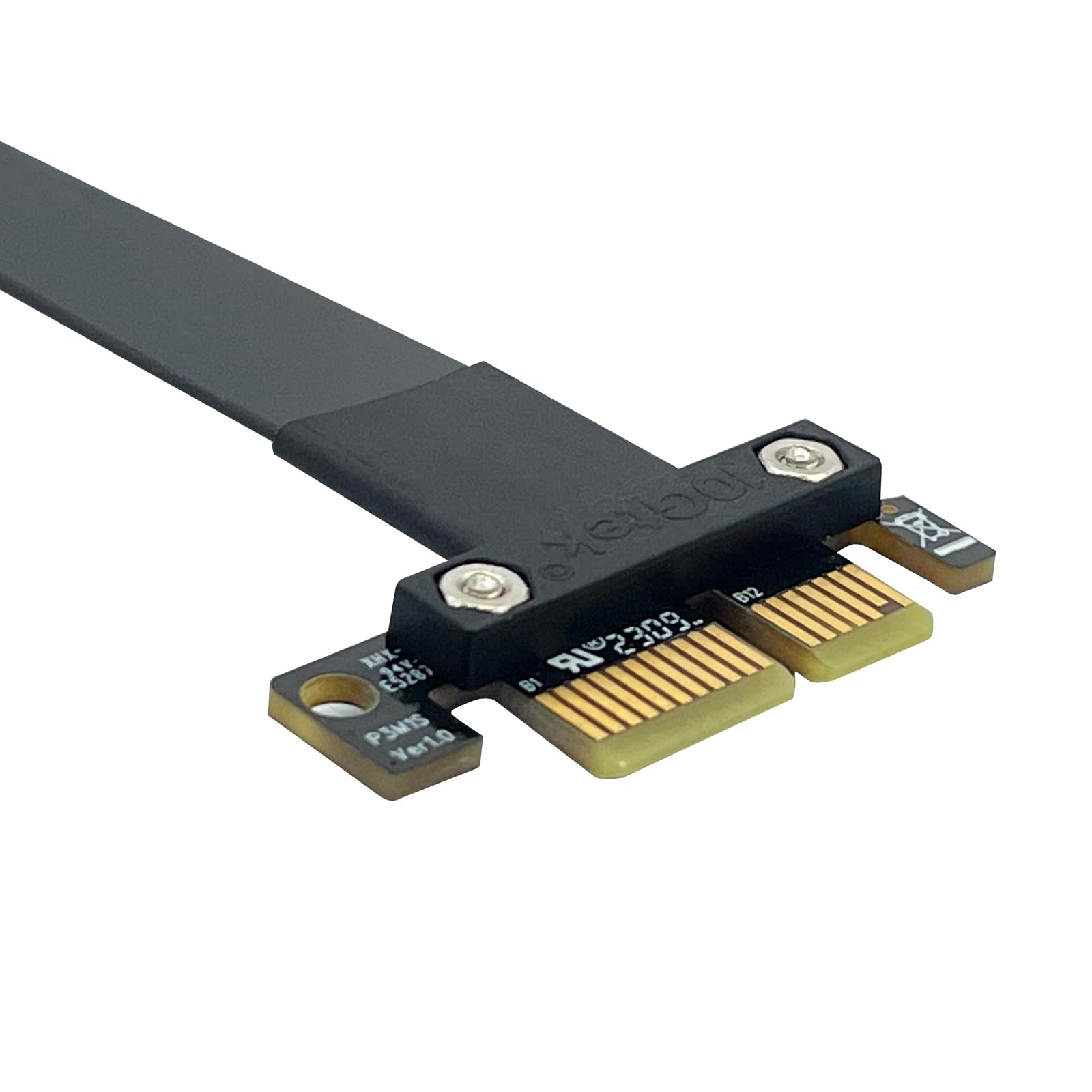 10Gtek PCIe 3.0 Extension Riser Cable, X1 to X1, M to F, 180° to 180°, Cable Length 15cm, P311MF1115