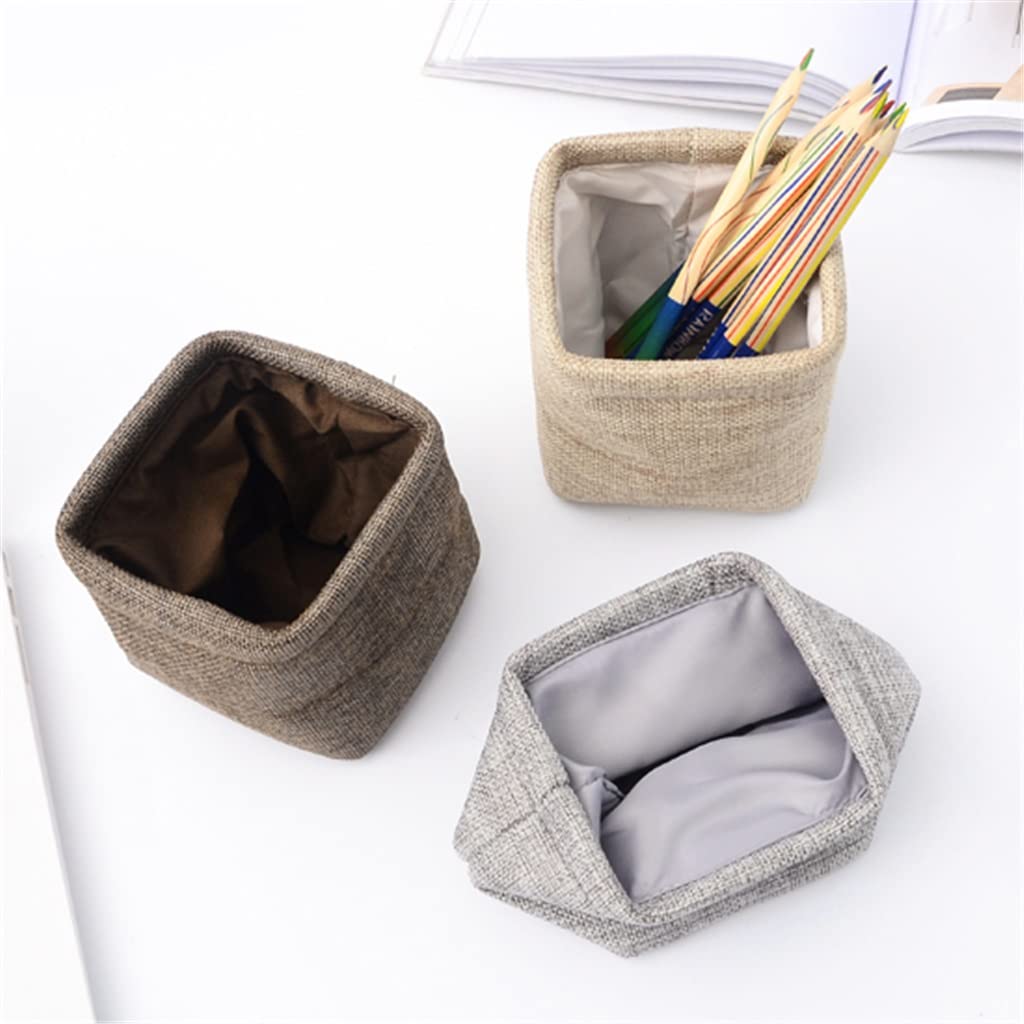 Kreatywny prosty mini materiałowy obsadka do pióra artykuły papiernicze organizer do ołówków na biurko akcesoria biurowe artykuły papiernicze (C jeden rozmiar)