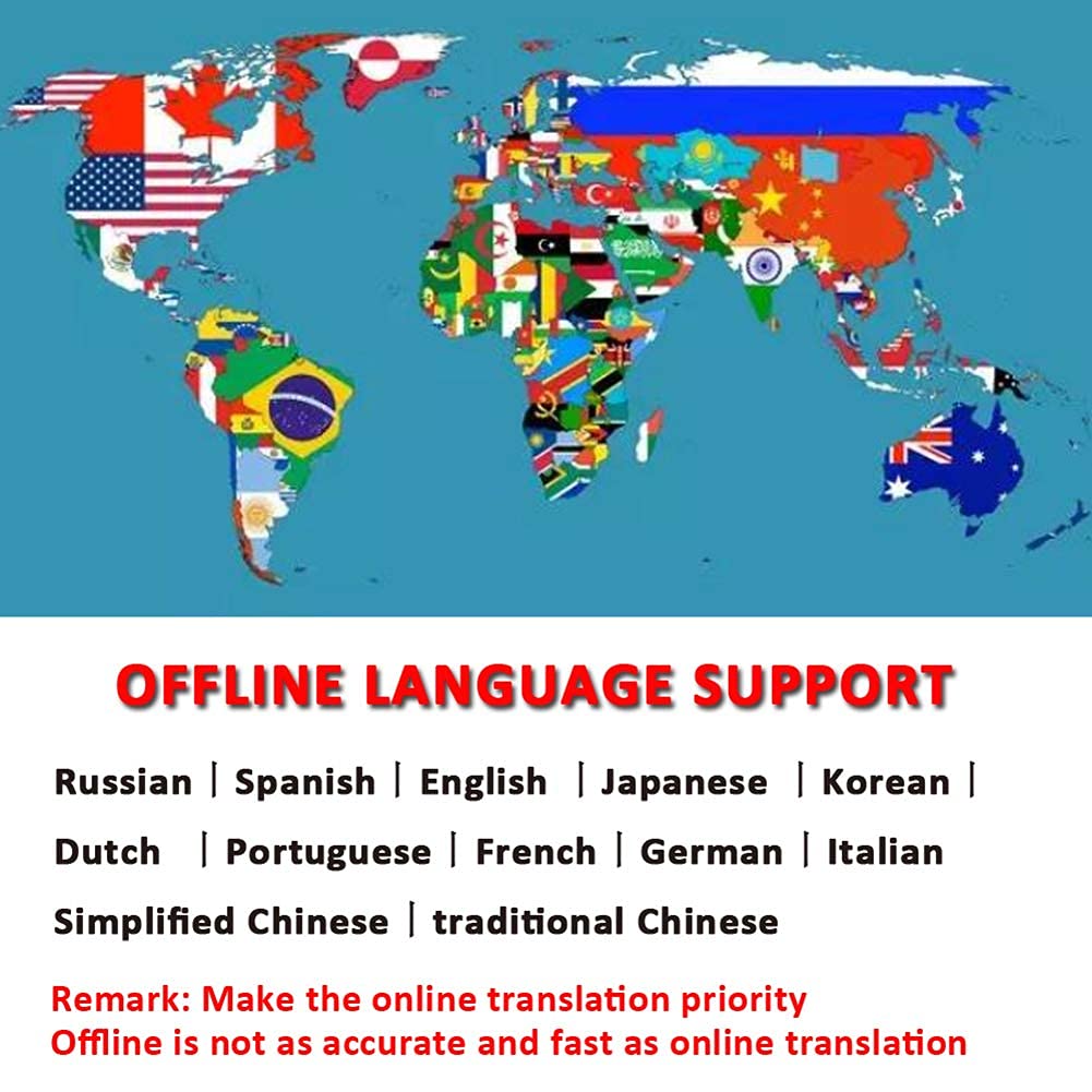 Inteligentny tłumacz głosowy, urządzenie tłumaczące offline, 3,0-calowy ekran dotykowy Przenośny tłumacz języka, 107 języków Natychmiastowe tłumaczenie dwukierunkowe, do podróży, złota rodzina
