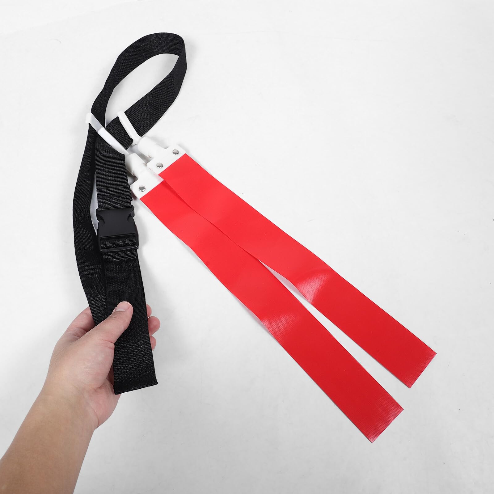 MAGICLULU Ceintures de Flag Football Ajustables en Nylon Résistant 2 Pièces Rouge et Noir pour Entraînement et Matchs Extérieurs, Accessoire Essentiel pour Jeu Rapide et Cohésion D’équipe