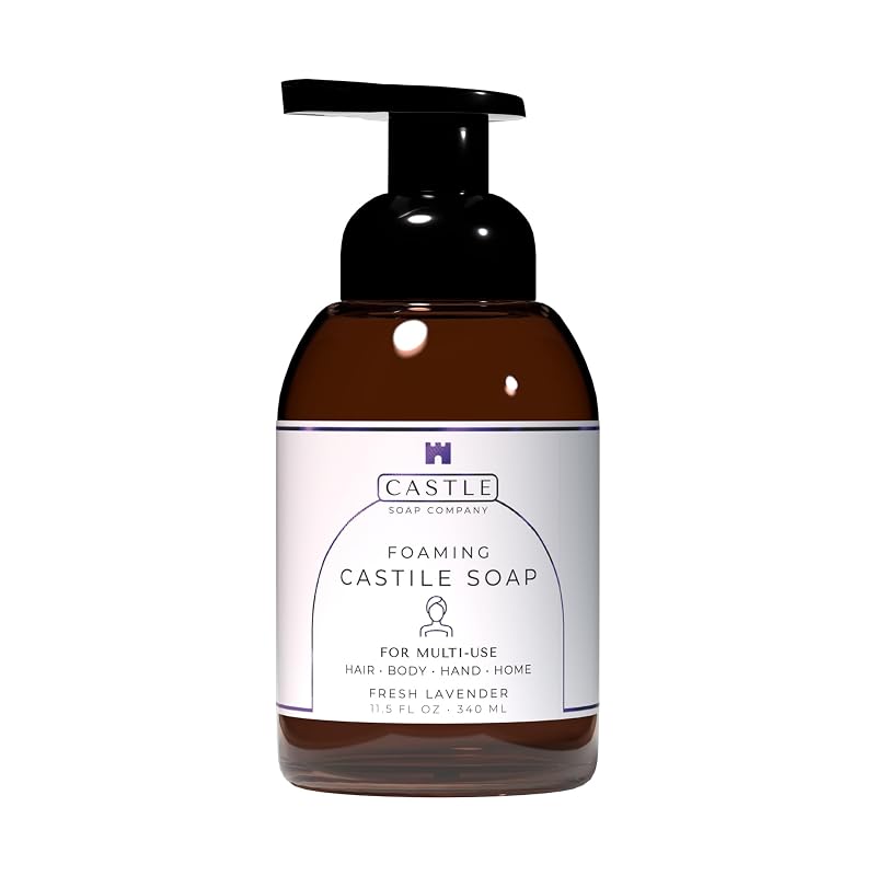Sabonete líquido espumante de Castela Castle Soap Company com lavanda Fresh Lavender, 326 g