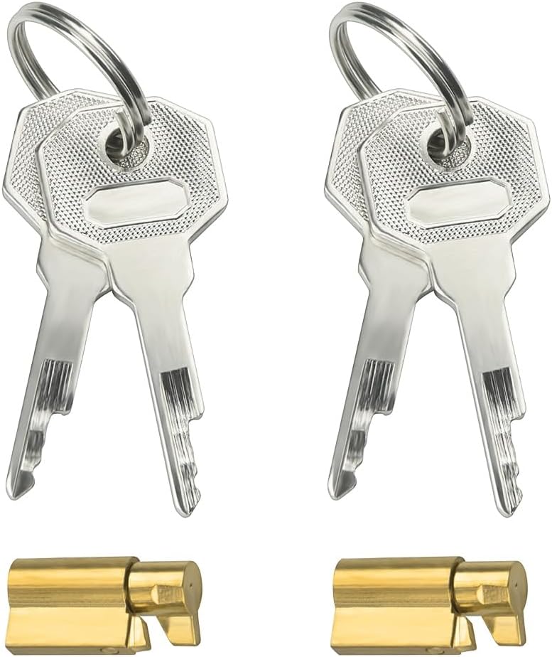Romi Stealth Chastity Device with Solid Brass Lock Core for Male Cock Cage Replacement Accessories (2 Set)