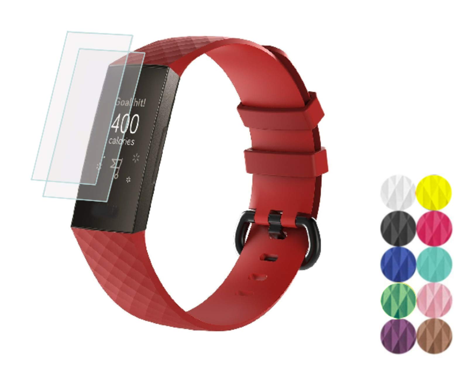 Hiramak Replacement Strap Compatible with Fitbit Charge 3, 4