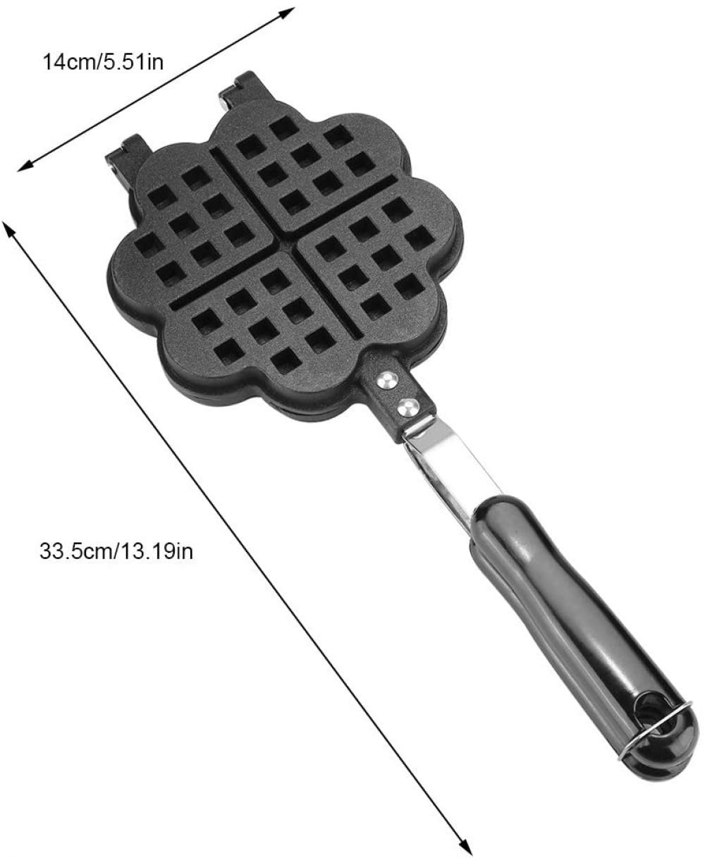 Máquina Para Hacer Gofres Fácil De Limpiar Y Usar Sartén Para Gofres Con Mango Largo Aislado Y Gran Comodidad