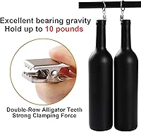 Vista 3 de Anillos de cortina con clips ganchos, 100 piezas de 1 pulgada, anillos de cortina de metal de acero inoxidable con clips colgadores para soporte