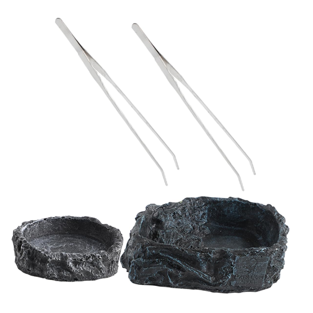 1set Ciotole per Rettili con Pinzette Ciotola per Cibo Drago Barbuto e Abbeveratoio per Tartarughe Accessori per Terrario e Bowls
