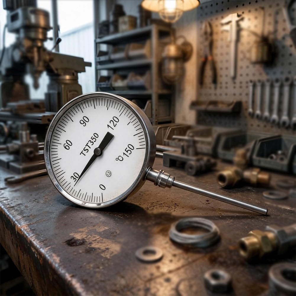 Edelstahl Rohrthermometer 100mm Axial Montage Basis