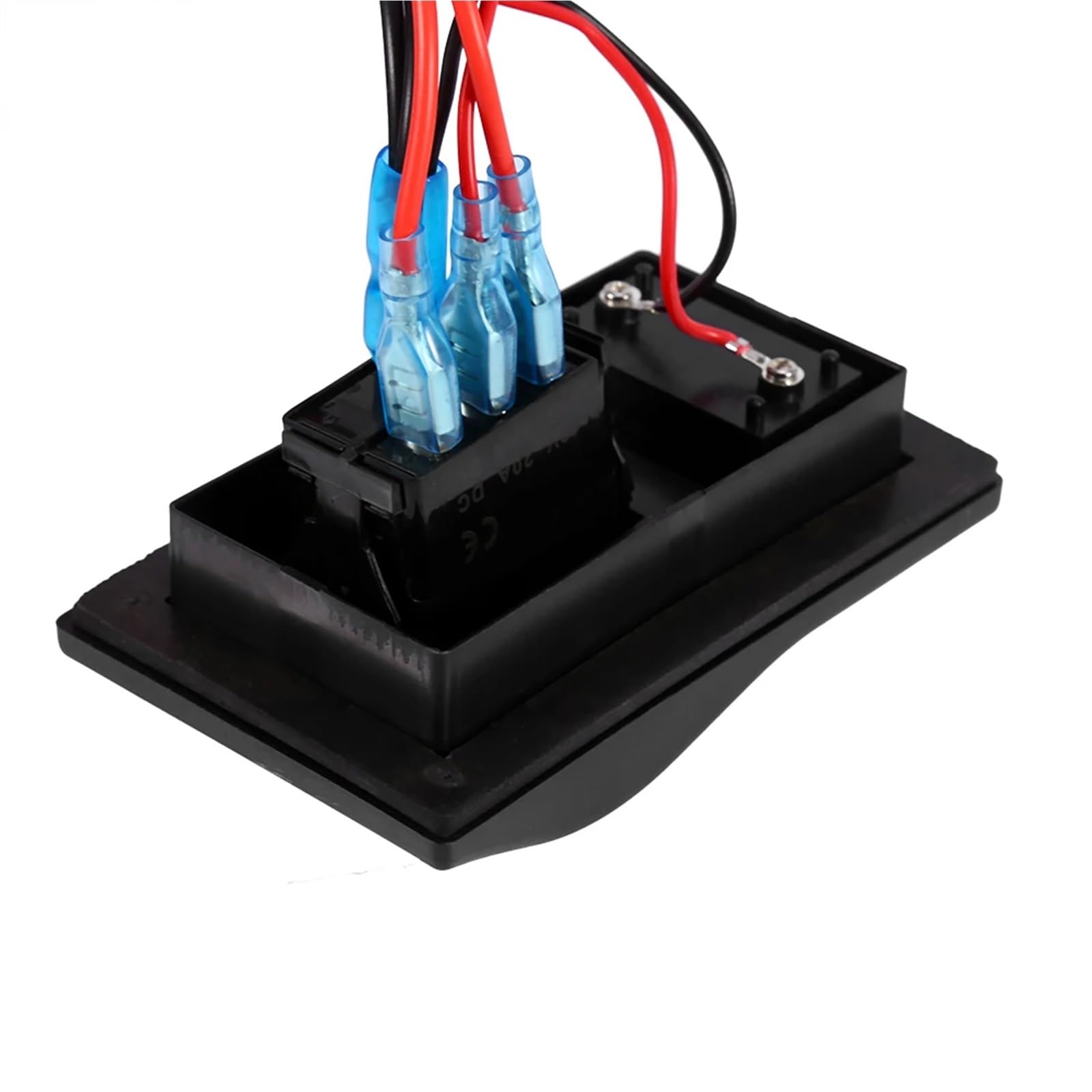 Interruttore Marino, Pannello di prova for doppia batteria a LED con voltmetro for barca da 12 V CC, interruttore a bilanciere On Off On