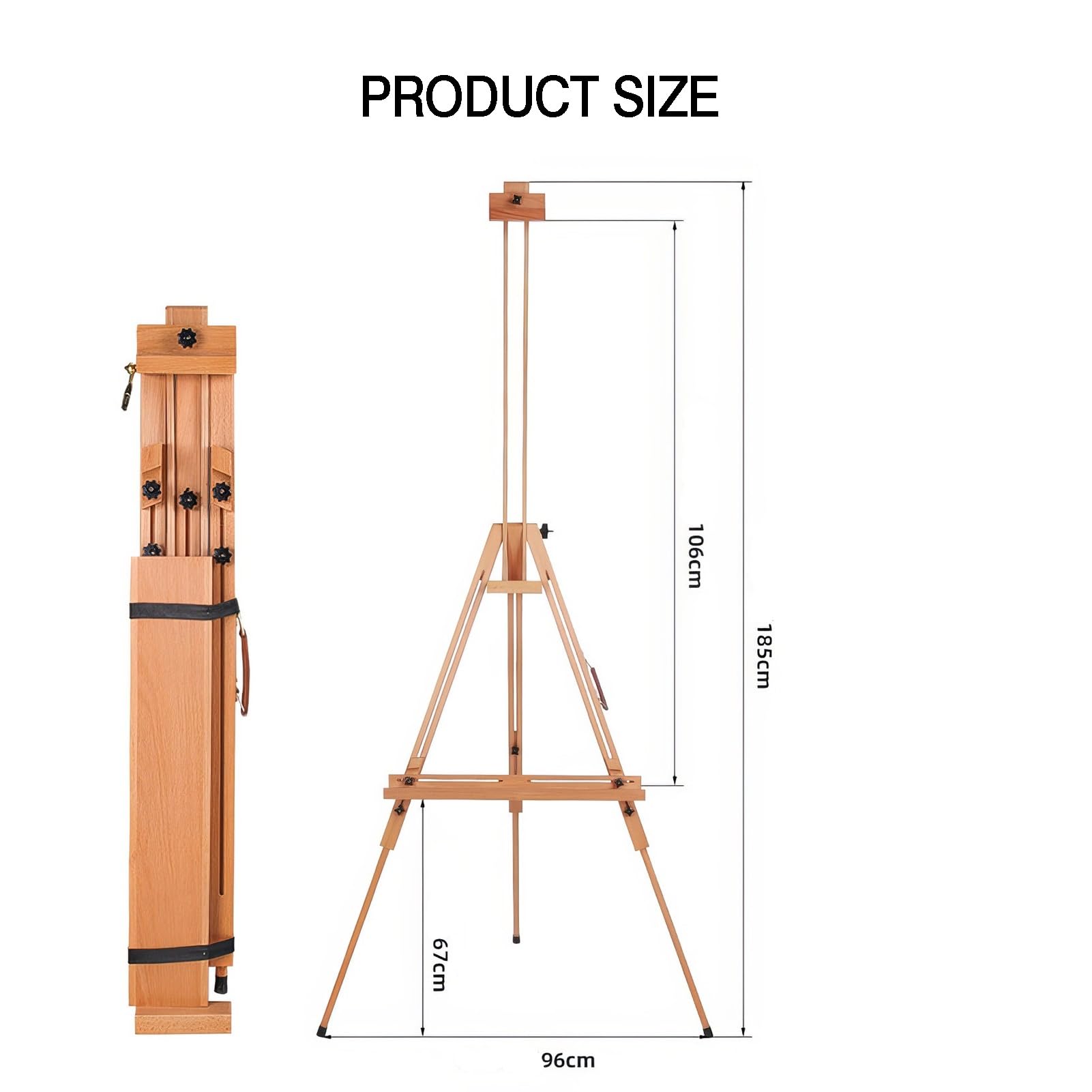Caballete de arte for pintura y letreros, caballetes trípode, lienzo portátil soporte for carteles con bolsa transporte for principiantes uso en el aula