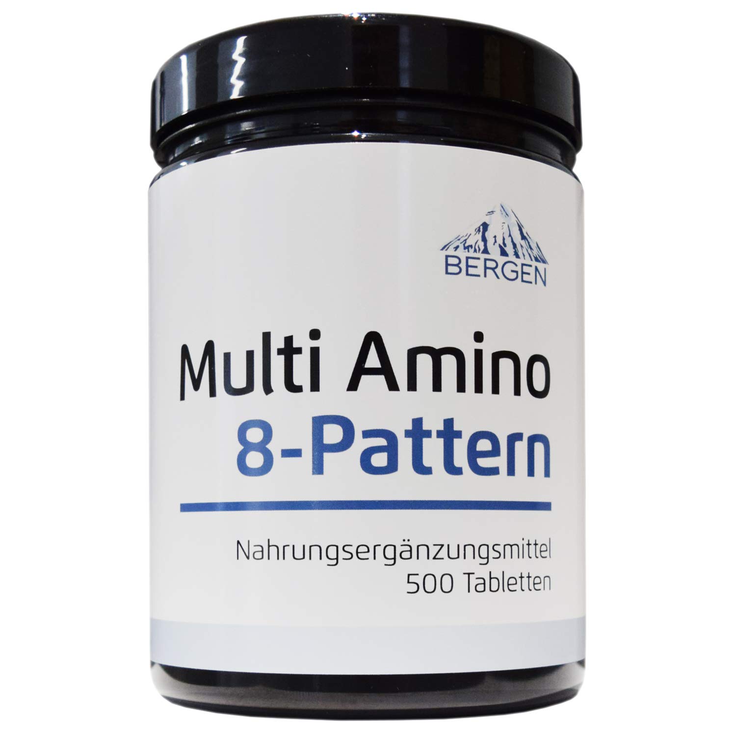 Multi Amino-EAA 8 Pattern - 500 Tabletten mit je 1000 mg - Master Amino Protein Formel mit 8 essentielle Aminosäuren aus Hülsenfrüchten - BCAA - Hochdosiert - Vegan - Laborgeprüft