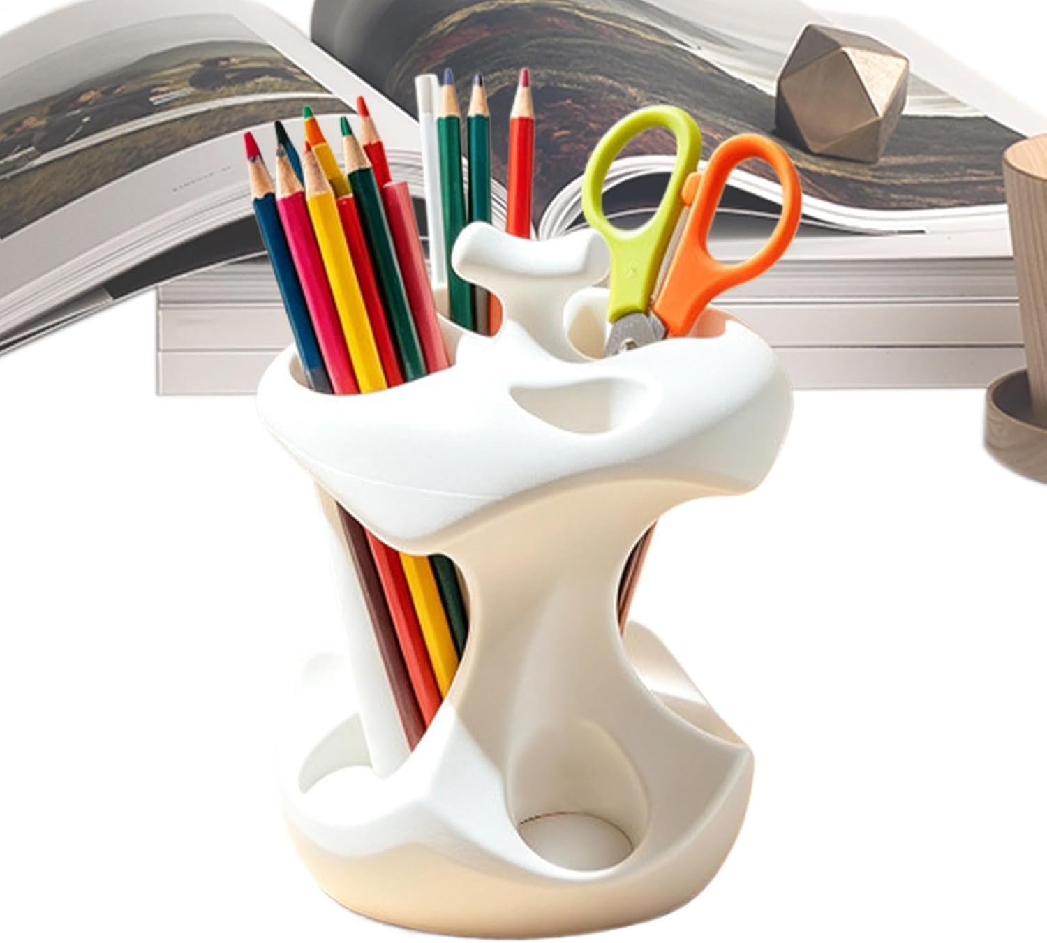 Desk Pen Holder Funny Fruit Core – Shape 3D Printing Organizer Bathrooms