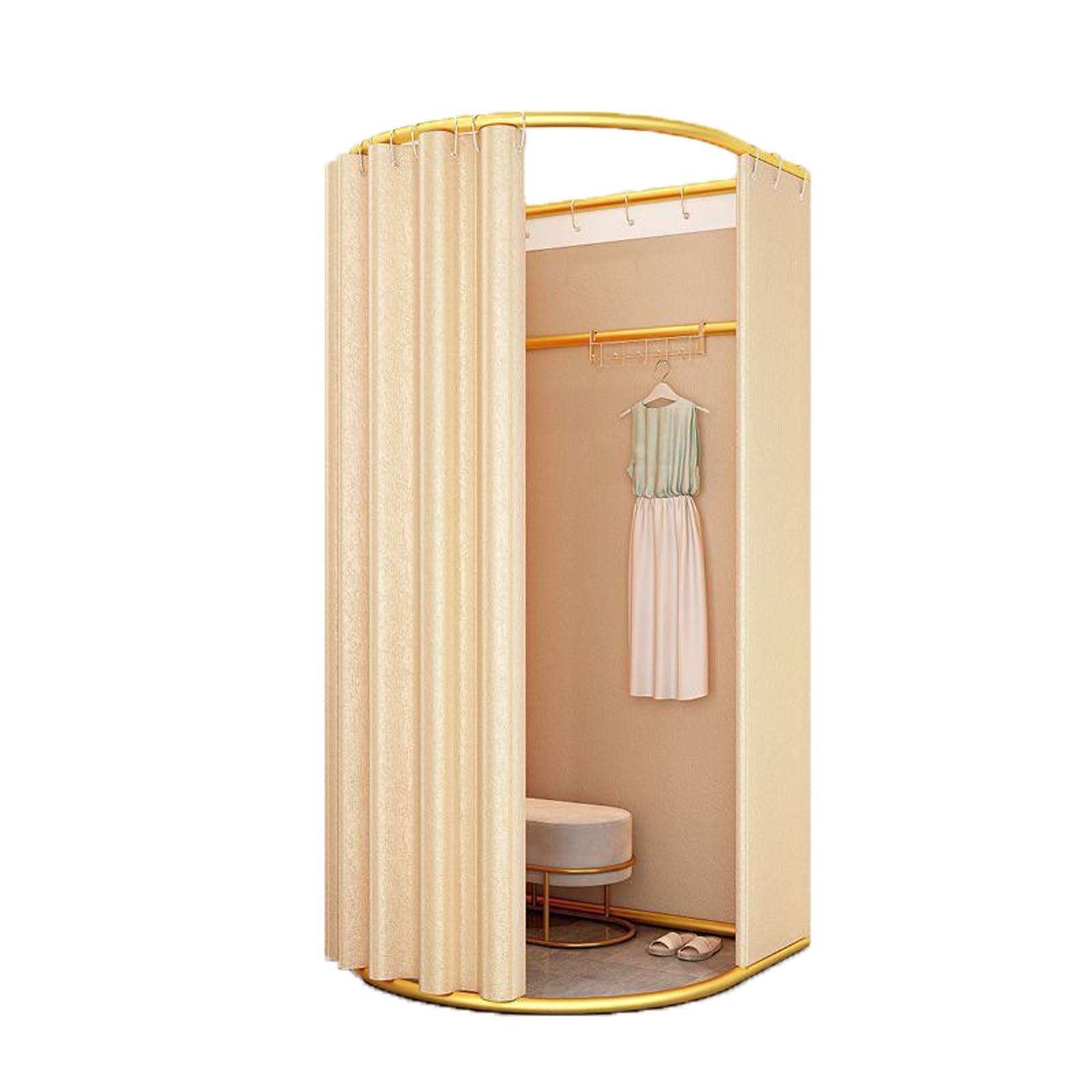 Cabines d'essayage pliables beige espace dressing amovible magasin