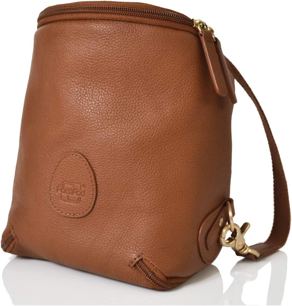 PacaPod Designer Freedom Pod Leather - Tan - Luxury tan pod with backpack straps