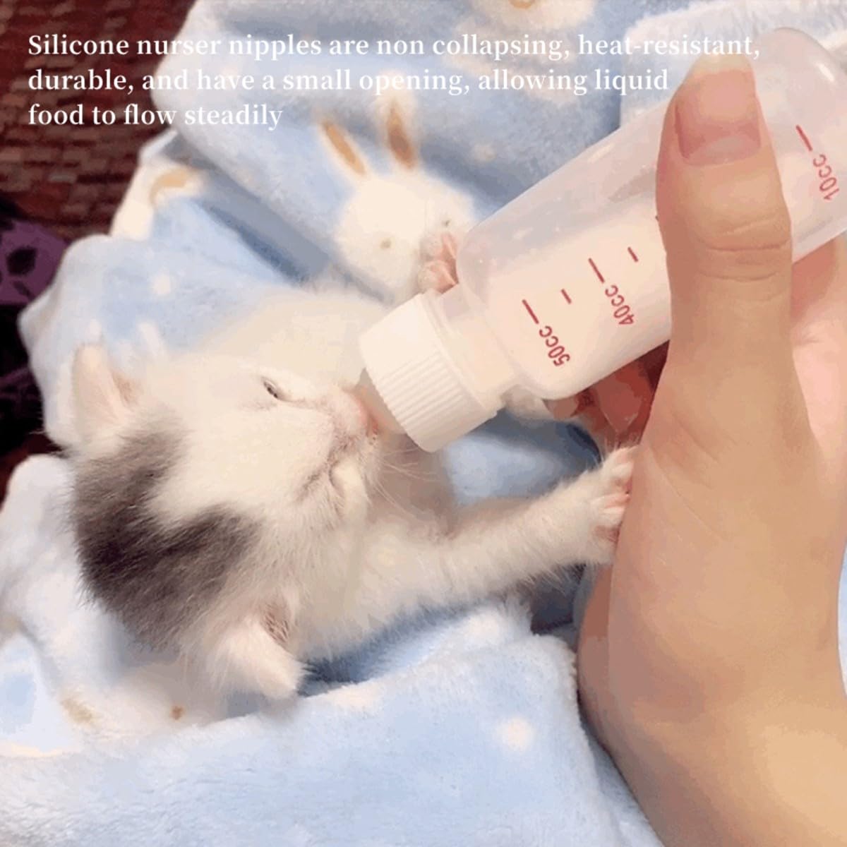 40 Stück Silikon Krankenschwester Nippel Katze Milch Nippel Flasche Nippel Schnuller Kätzchen für Katze Kätzchen Hund Welpen