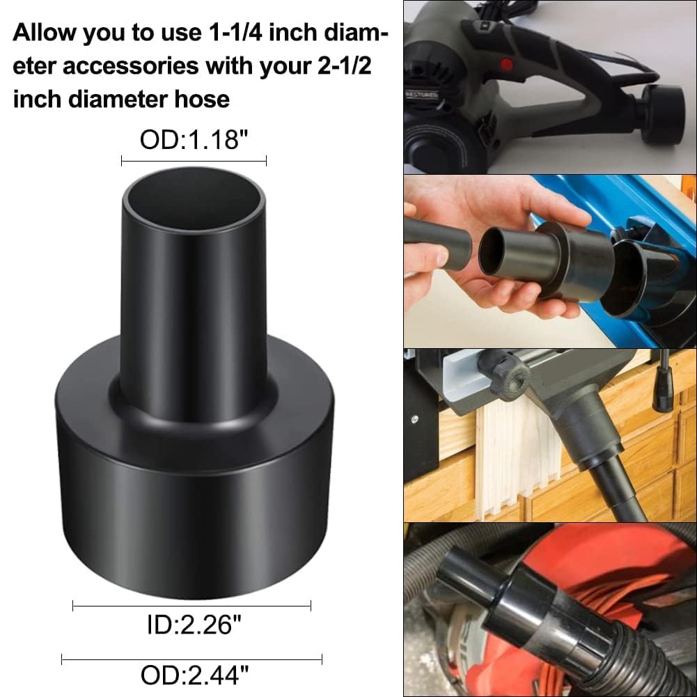 9 accesorios de aspiradora de limpieza del hogar para accesorios de aspiradora de tienda – Adaptador de manguera de vacío de 2 1/2 pulgadas a 1 1/4 pulgadas, adaptador de 1 7/8 a 1 pulgada para