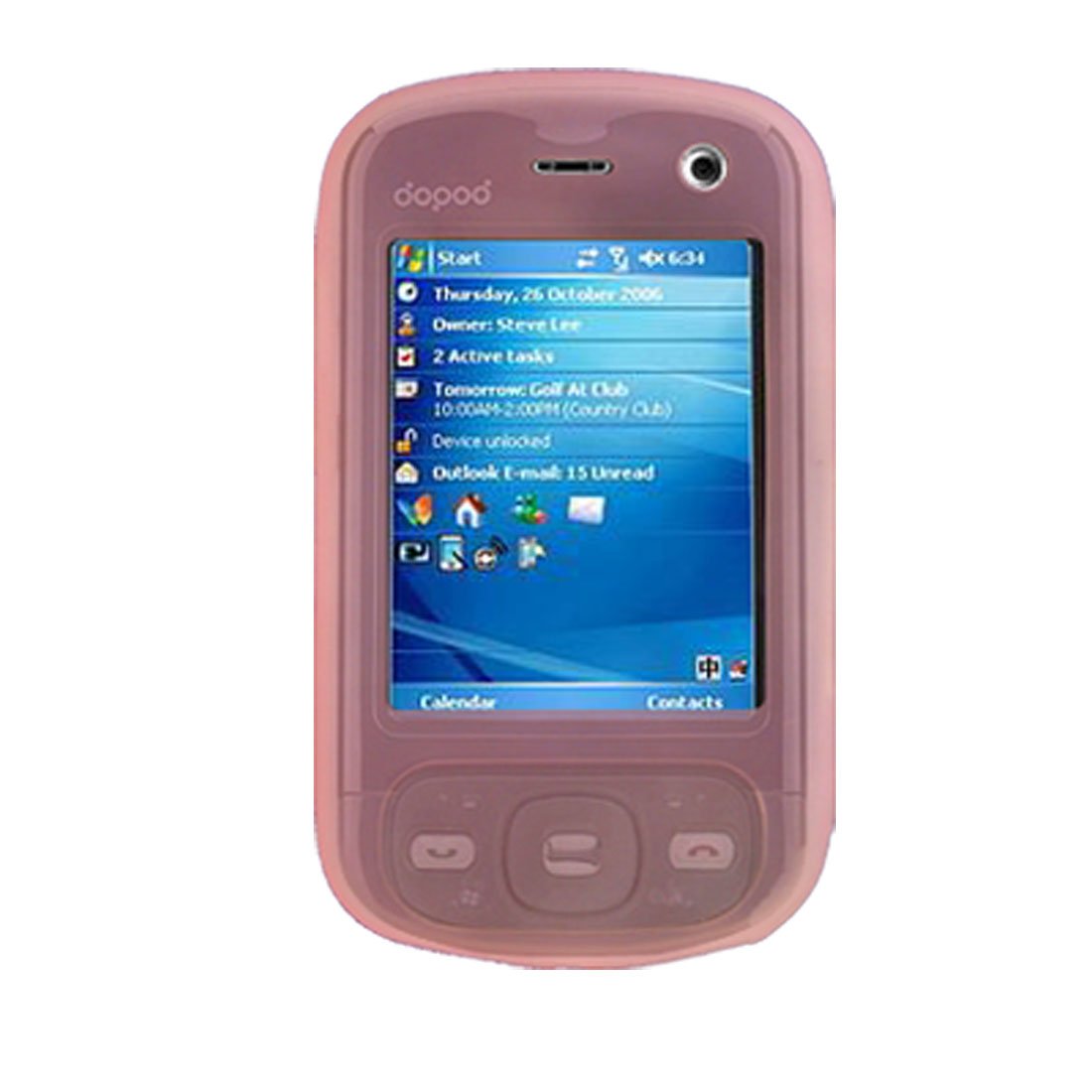 Qtqgoitem Pink Silicone Skin Case for Dopod D810 HTC 9100 (model: 9ab 8ad 4ad eb9 4b0)