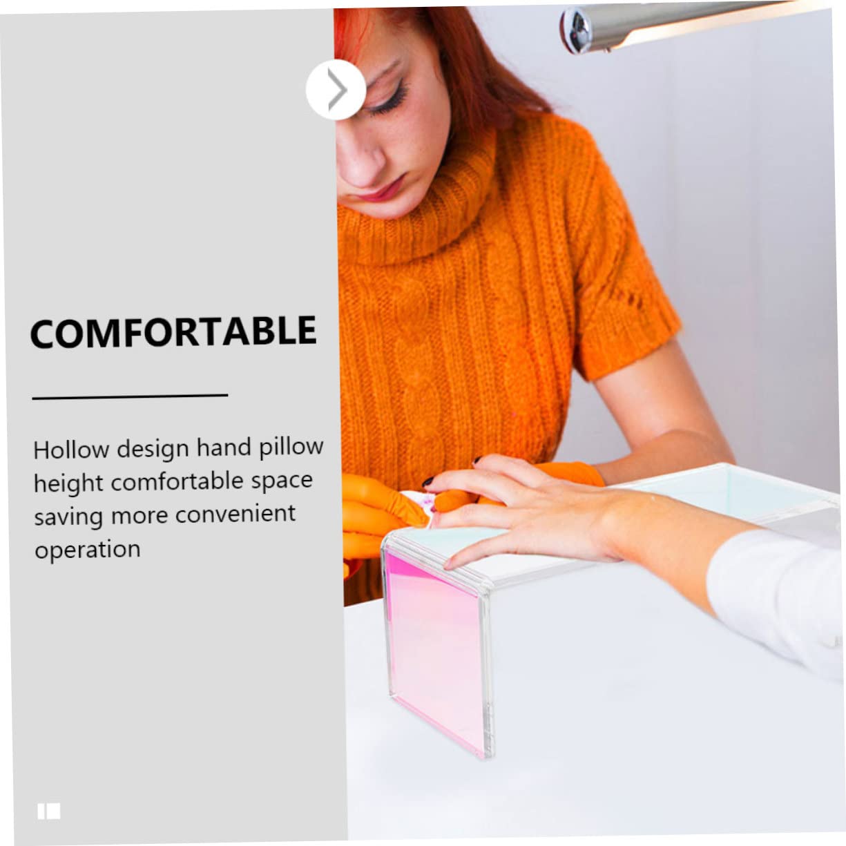 Cuscino Manicure per Polso in Acrilico Bianco, Poggiamano | Uso Salone e Casa, Portatile e Comodo, Supporto Stabile Durante la Lavorazione