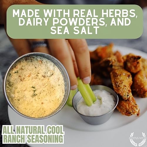 Miniatura 3 de All Natural Cool Ranch Seasoning - Auténtica mezcla de especias gourmet artesanales - Sin OMG - 2 oz - Lote pequeño - Lata magnética - Gustus Vitae