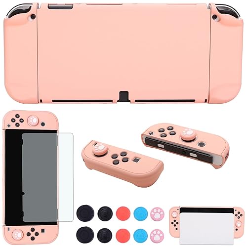 Miniatura 14 de COMCOOL Dockable Case for Nintendo Switch Oled - [9 FT Military Grade Drop Protection] [with Tempered Glass Screen Protector and Thumb Grips] Cute
