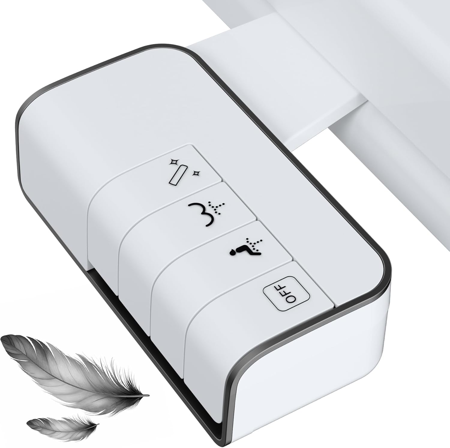 Hibbent Bidet Attachment for Toilet, Non-Electric Dual Nozzle for Frontal & Rear Wash, Adjustable Water Pressure Control, Fresh Water Bidet Toilet Seat, Self Cleaning Water Sprayer, Matte Black Matte Black 1