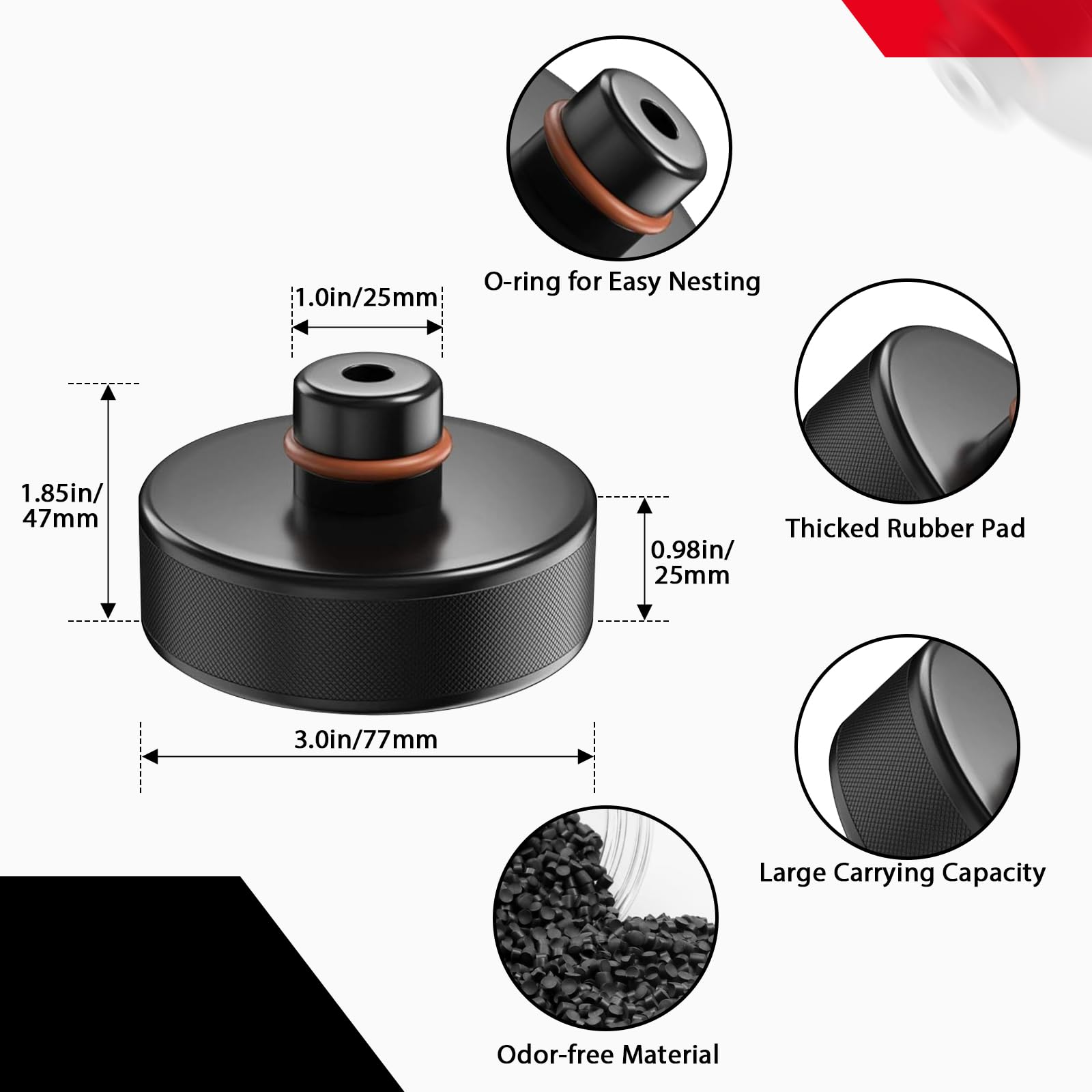Tamponi Gomma Per Cric Tesla Model 3/Y/S/X - Set 4 Pezzi, Protezione Batteria E Telaio - Foto 11