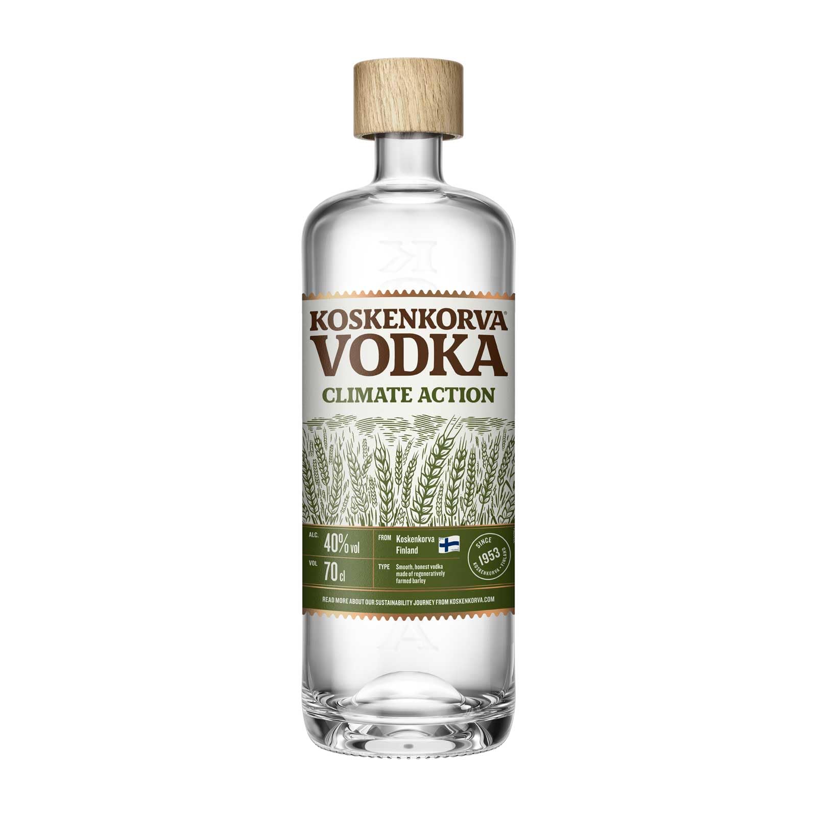 Koskenkorva Vodka Climate Action 40 percent, 70cl