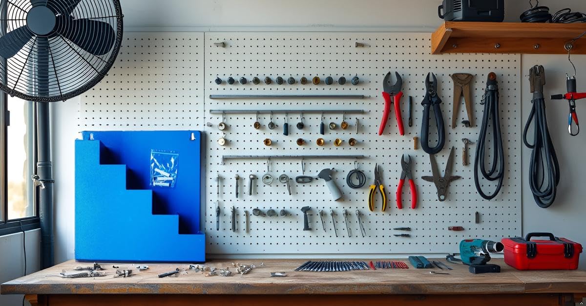 Kabelbinder Ordnungsbox Wandhalter zur Wandbefestigung aus Metall in blau inklusive 2 Schrauben und 2 Dübel- idealer Ordnungshelfer