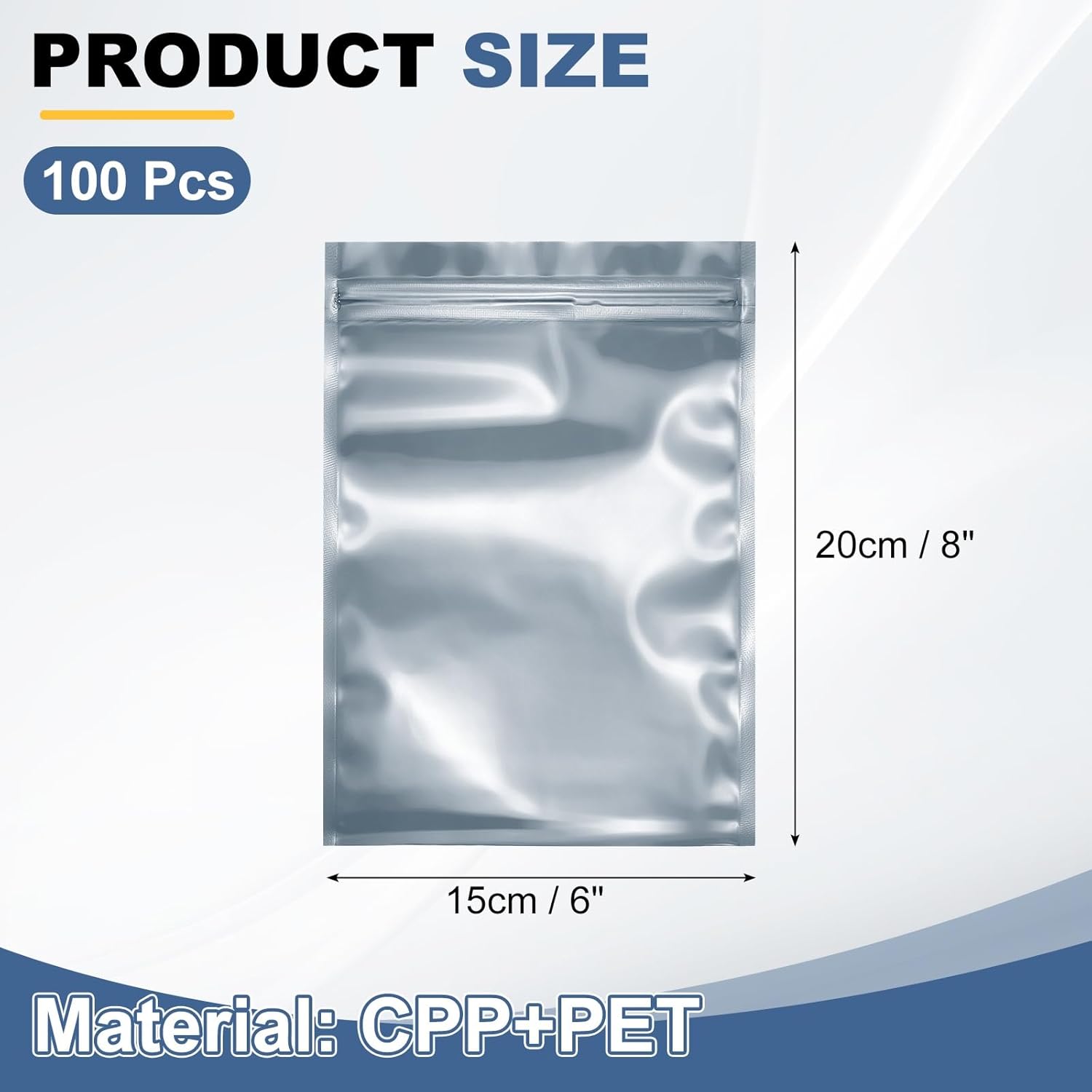 MECCANIXITY 100Pcs Anti Static Bags 6 x 8 Inch/15 x 20cm Resealable ESD Shielding Antistatic Bag for GPU Hand Drive SSD Electronic Devices