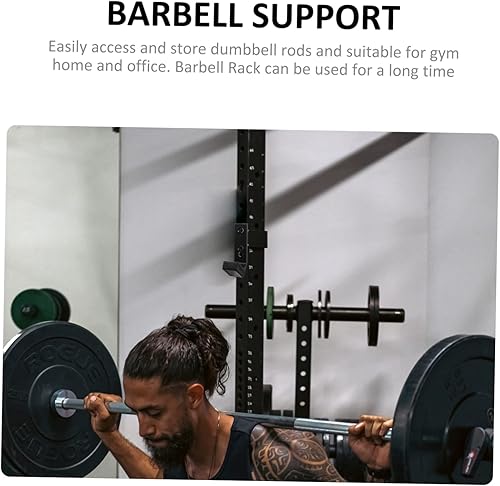 Miniatura 7 de Toddmomy Soporte para mancuernas montado en la pared, soporte para mancuernas, soporte para mancuernas, soporte para mancuernas y barras