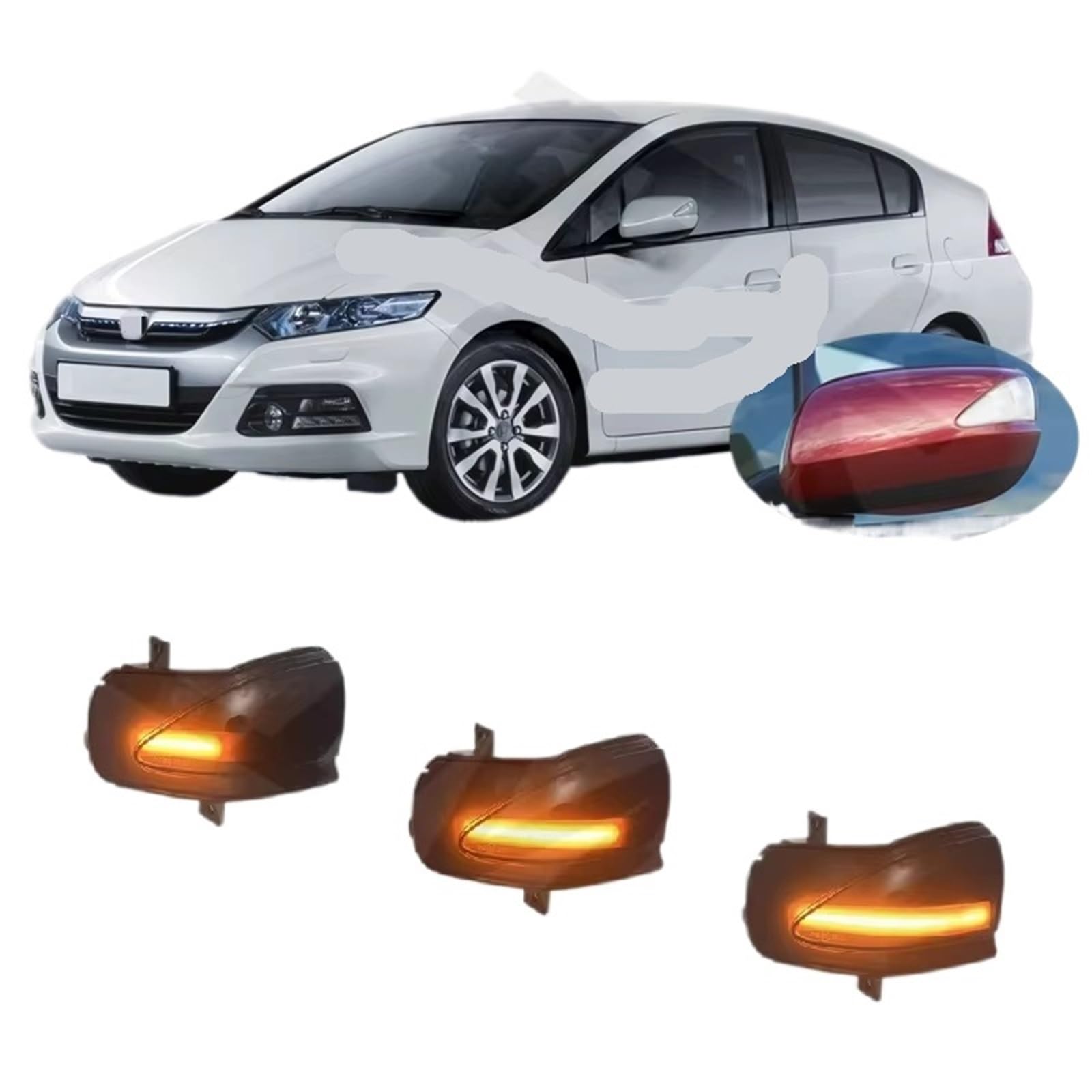 Specchietti Laterali Lampeggiatore Per Insight Per ZE 2009 2010 2011 2012 Dinamica LED Specchietto Laterale Indicatore Direzione Lampada Accessori Auto