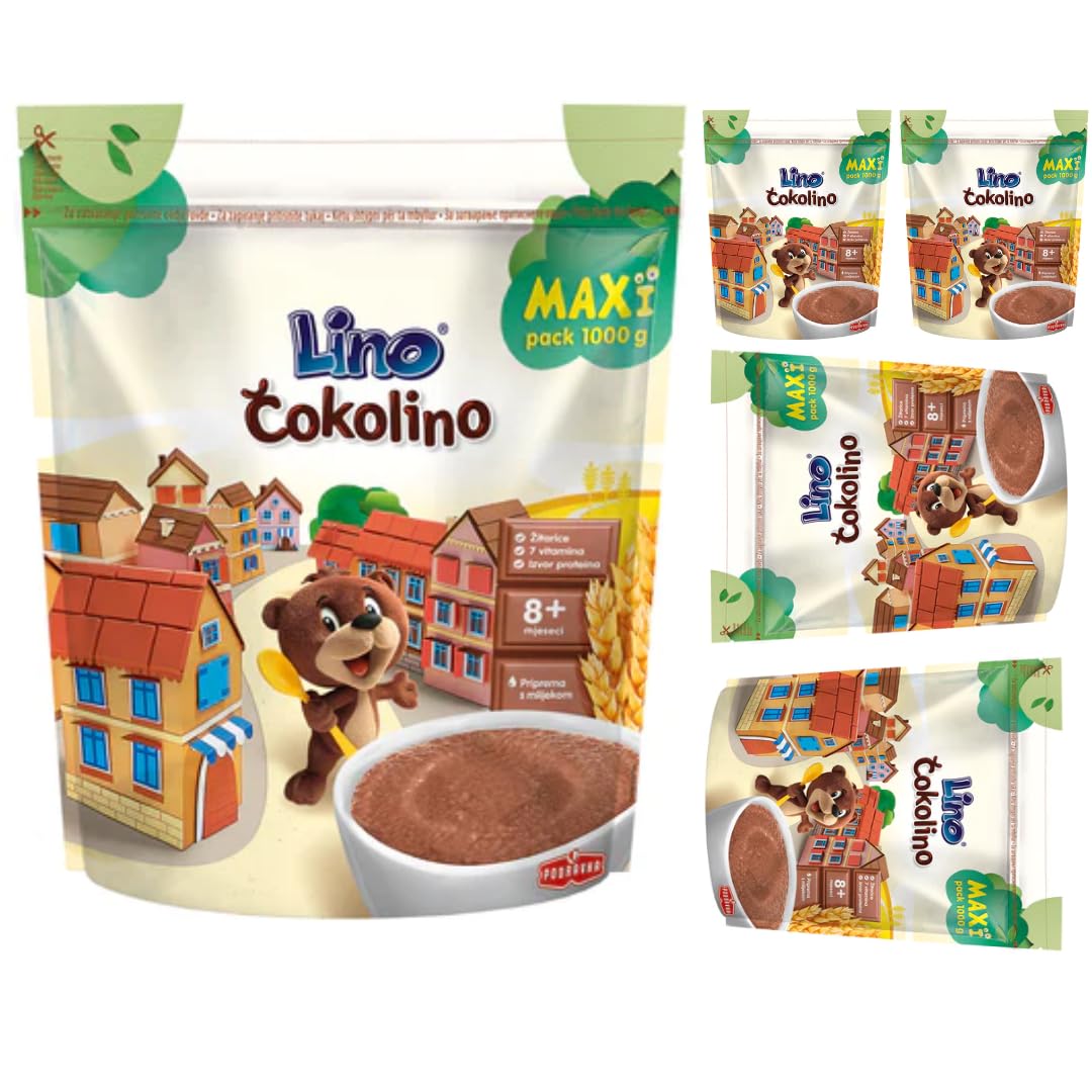Lino Cokolino - Bolsa para papilla de bebé (cereales, 1000 gramos, 5 unidades)